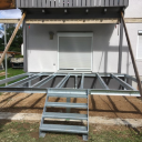 Terrassen-Konstruktion f&uuml;r Holzbelag